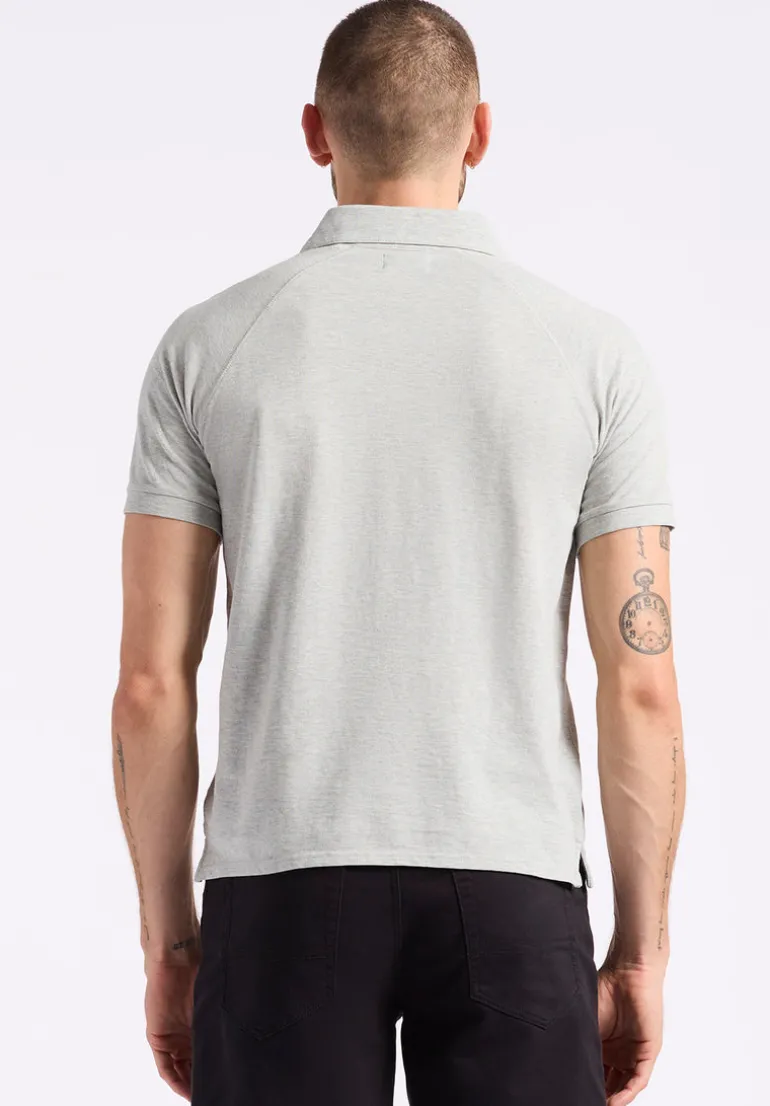 Kindell Men's Short-Sleeve Piqué Polo, Heather Grey - BM24608