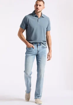 Kindell Men's Short-Sleeve Piqué Polo, Mirage Blue - BM24608
