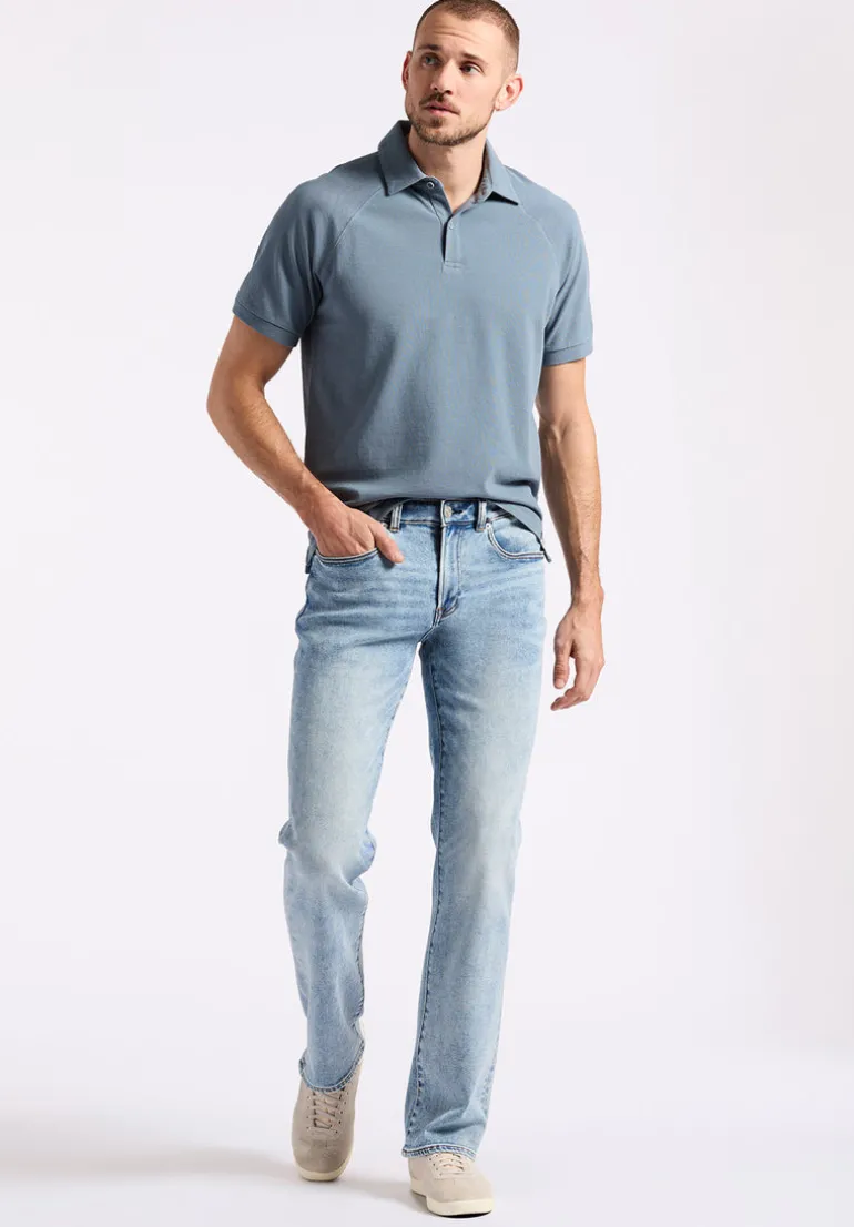 Kindell Men's Short-Sleeve Piqué Polo, Mirage Blue - BM24608