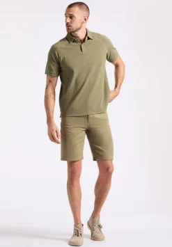 Kindell Men's Short-Sleeve Piqué Polo, Army Green - BM24608