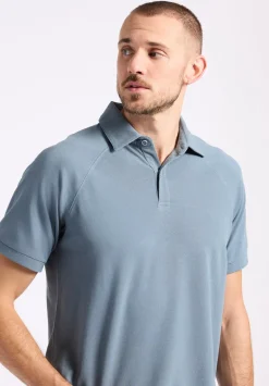 Kindell Men's Short-Sleeve Piqué Polo, Mirage Blue - BM24608