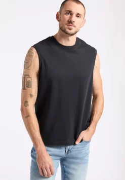 Kingster Men's Sleeveless Crew Neck Relaxed Fit Jersey Tank Top, Black - BM24601