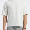 Kinsley Men's Piqué Crew Neck Relaxed T-Shirt, Milk - BM24609