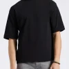 Kinsley Men's Piqué Crew Neck Relaxed T-Shirt, Black - BM24609