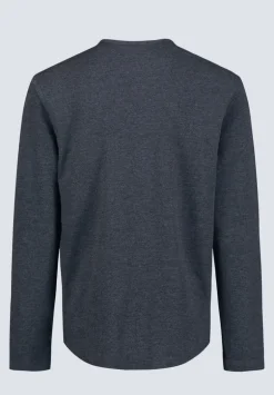 Kipato Men's Long-Sleeve Henley Top, Black - BM24434