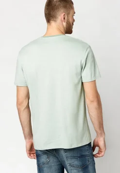 Kique Men's Slub Cotton T-Shirt in Black in Green - BM23463