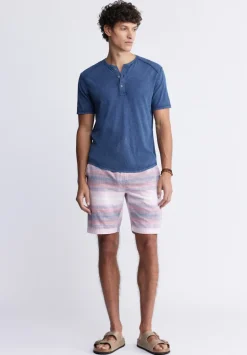 Kitte Men's Henley T-shirt in Whale Blue - BM24245