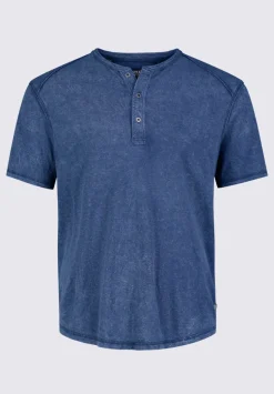 Kitte Men's Henley T-shirt in Whale Blue - BM24245