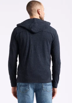 Kolder Men's Relaxed Fit Hooded Henley Top, Whale - BM24544