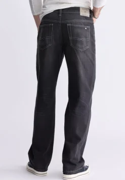 Loose Fit Matt Men's Jeans, Vintage Sanded Black - BM26007