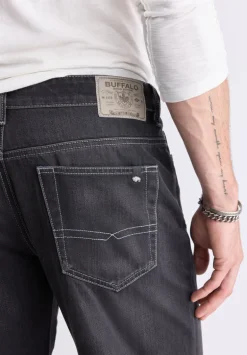 Loose Fit Matt Men's Jeans, Vintage Sanded Black - BM26007