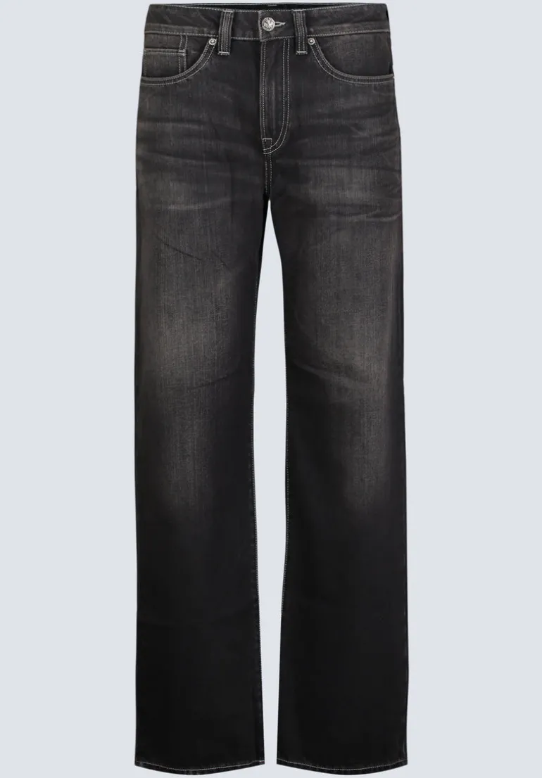 Loose Fit Matt Men's Jeans, Vintage Sanded Black - BM26007