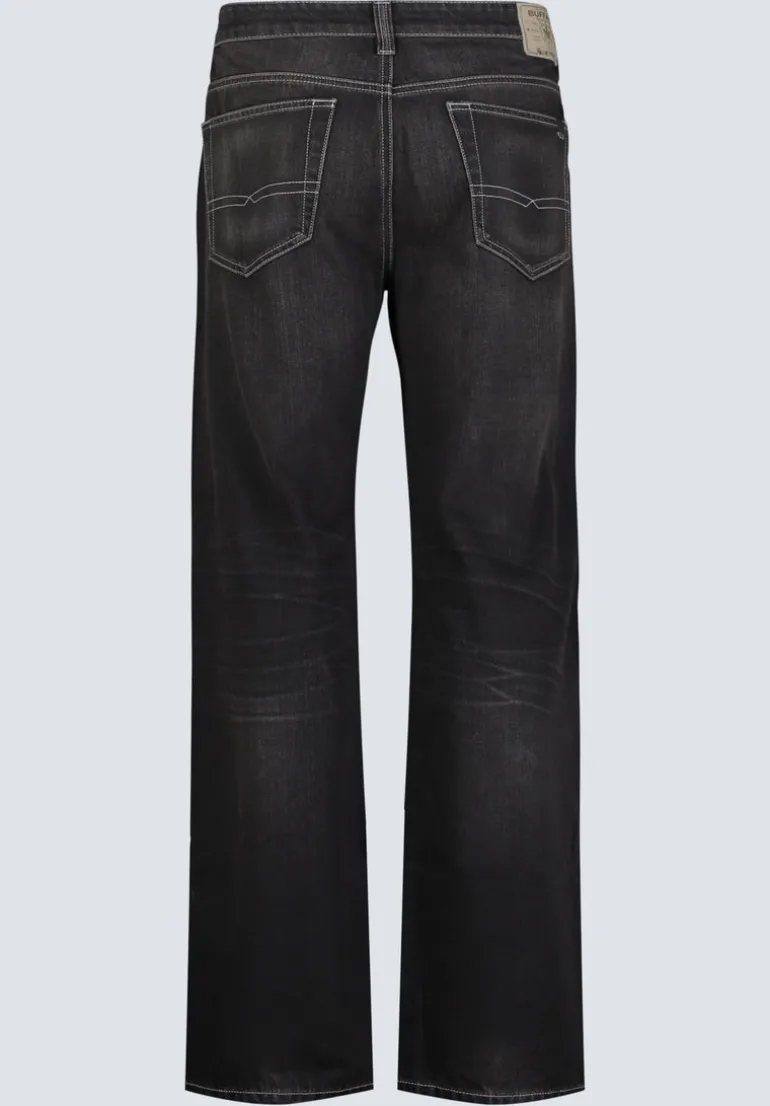 Loose Fit Matt Men's Jeans, Vintage Sanded Black - BM26007