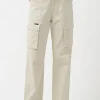 Low Rise Straight Gia Beige Cargo Pants - BL15915