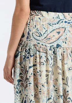 Lupita Women's Floral Print Tiered Midi Skirt, Paisley - WS0016P