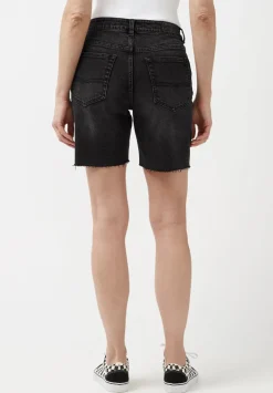 Maggie Whiskered Black Vintage Mom Shorts - BL15920