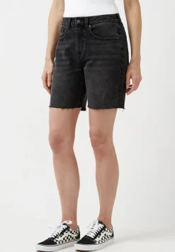 Maggie Whiskered Black Vintage Mom Shorts - BL15920