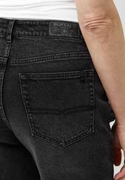 Maggie Whiskered Black Vintage Mom Shorts - BL15920