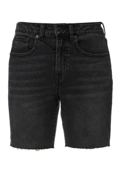 Maggie Whiskered Black Vintage Mom Shorts - BL15920