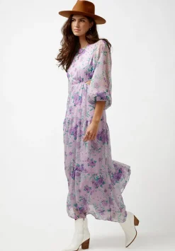 Marceline Women's Cut Out & Tiered Dress in Purple Floral - WD0531P