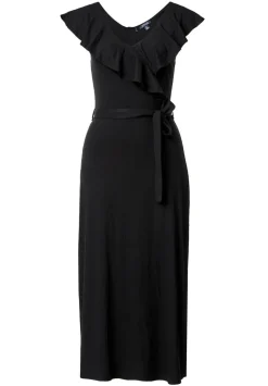 Mathilde Black Ruffle Knit Dress - KD0001S