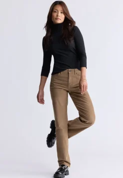 Mavra Women's Ribbed Turtleneck Top, Black - KT0164H