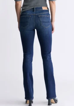 Mid Rise Bootcut Queen Women's Jeans, Vintage Dark Blue - BL15991