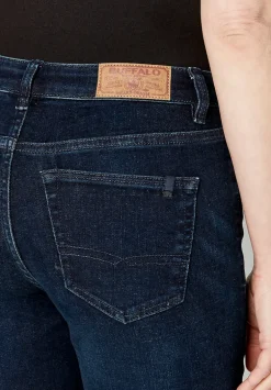 Mid Rise Bootcut Queen Women's Jeans in Dark Blue - BL15832