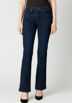 Mid Rise Bootcut Queen Women's Jeans in Dark Blue - BL15832