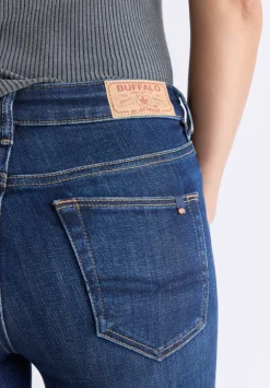 Mid Rise Bootcut Queen Women's Jeans, Vintage Dark Blue - BL15991