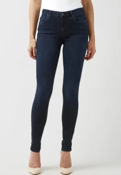 Mid Rise Skinny Alexa Women's Jeans in Rinsed Dark Blue Rinsed - BL15670