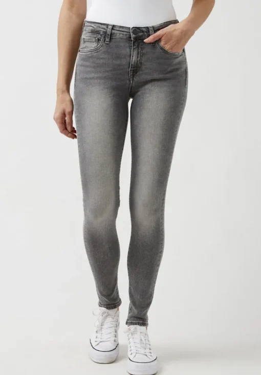 Mid Rise Skinny Alexa Women's Jeans in Light Carbon Grey - BL15671