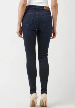 Mid Rise Skinny Alexa Women's Jeans in Rinsed Dark Blue Rinsed - BL15670