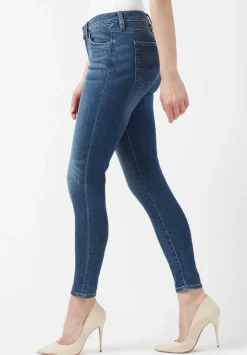 Mid Rise Skinny Alexa Women's Jeans in Mid Blue - BL15669