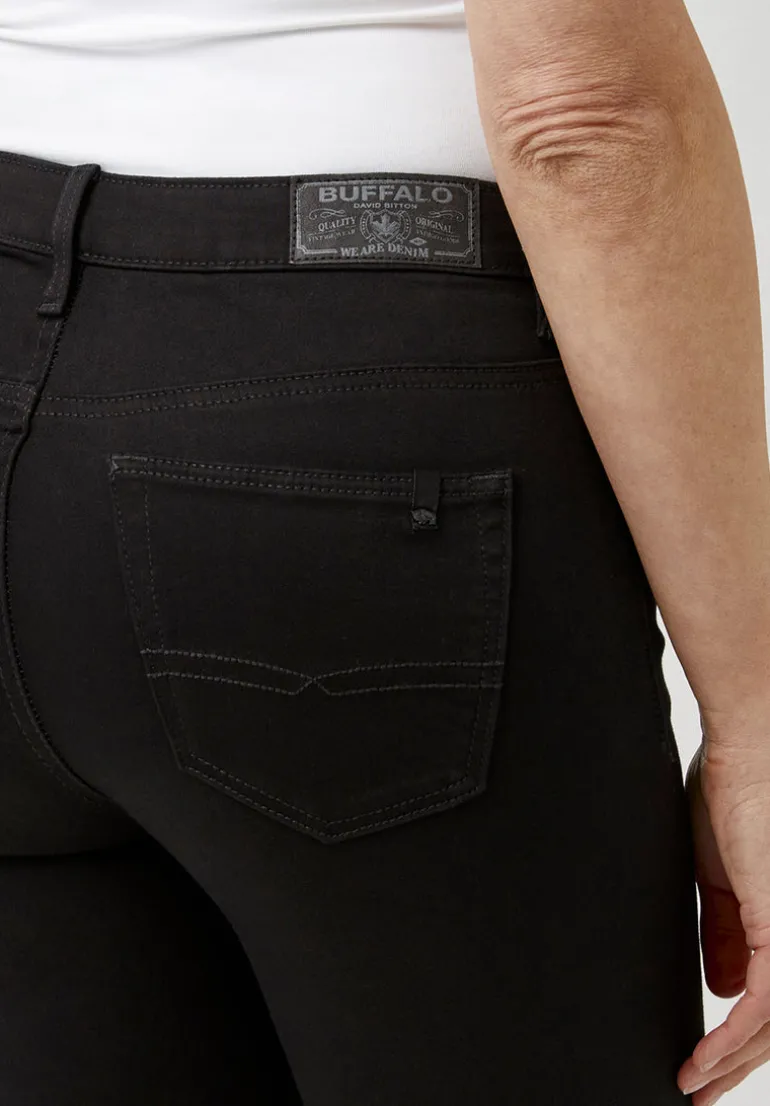 Mid Rise Skinny Alexa Women's Jeans in Black - BL15672