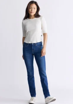 Mid Rise Slim Carrie Women's Jeans, Indigo Contrast - BL15999