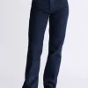 Mid Rise Straight Mary Women's Pants, Rinse Washed Navy - BL16007