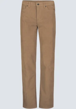 Mid Rise Straight Mary Women's Pants, Rinse Washed Beige - BL16007