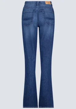 Mid Rise Straight Mary Women's Jeans, Contrasting Indigo - BL15988