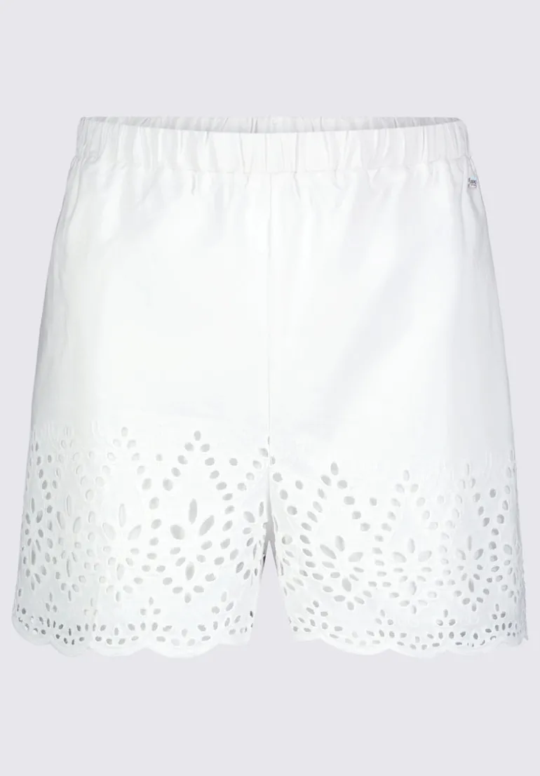 Parton Women's Pull-On Woven Shorts, White - WB0007S