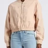 Pyper Women's Cropped Zip-Up Jacket, Cameo Rose - JK0044P