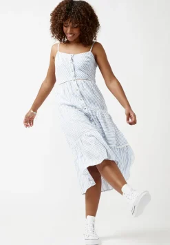 Quinby Tiered Striped Dress - WD0671S