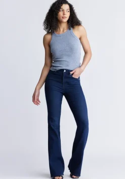 Regine Women's Ribbed Tank Top, Heather Blue - KT0141S