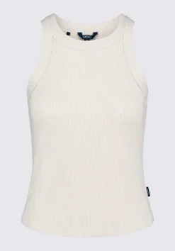 Regine Women's Ribbed Tank Top, Beige - KT0141S