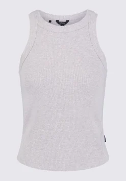 Regine Women's Ribbed Tank Top, Heather Grey - KT0141S