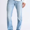 Relaxed Boot Game Men's Vintage Feel Jeans, Light Blue - BM26002