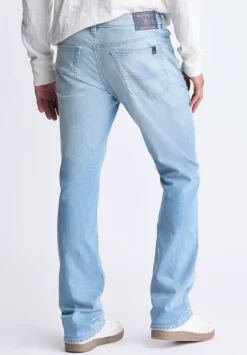 Relaxed Boot Game Men's Vintage Feel Jeans, Light Blue - BM26002