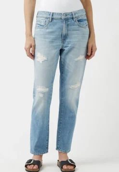 Relaxed Boyfriend Madison Women's Jeans Distressed Blue - BL15871