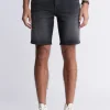 Relaxed Straight Dean Men's Freedom Flex Denim Shorts, Worked and Sanded Black - BM22965