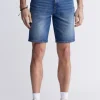 Relaxed Straight Dean Men's Denim Shorts, Contrast Whiskered - BM22953